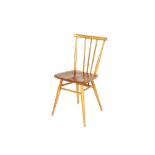 A set of four Ercol stick back chairs