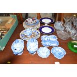 A quantity of 19th Century blue and white transfer