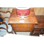 An oak two drawer chest