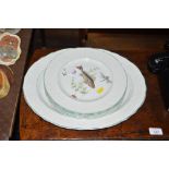 Six Marlborough "Old English" ironstone fish plate