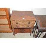 A 19th Century mahogany two drawer side table with