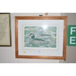 A pencil signed limited edition print depicting gr