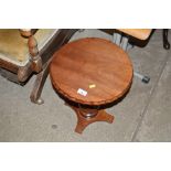 A small mahogany pie crust topped wine table