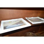 Two Victorian watercolour studies each depicting s