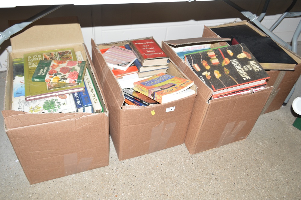 Four boxes of books