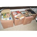 Four boxes of books