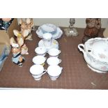 A quantity of Foley china floral decorated teaware
