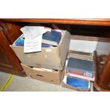 Three boxes of books