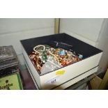 A box of costume jewellery