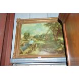 After John Constable a gilt framed oleograph study