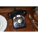 A rotary dial telephone