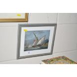 Two framed and glazed prints each depicting ships