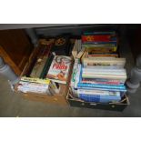 Two boxes of various books