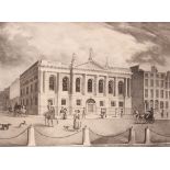 Connor & Co., engraving "Surgeons Hall, Dublin"; after James Moulton two coloured mezzotints, "