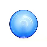 A blue Venetian glass shallow dish, 28cm dia.