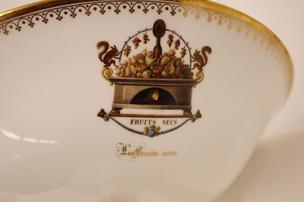 A Sevres porcelain fruit comport, having gilded de - Image 5 of 5