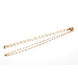 A 9ct gold chain, approx. 140cm long, approx. total weight 14gms