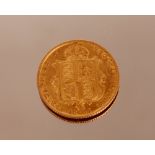 A Queen Victoria gold half Sovereign, London 1887