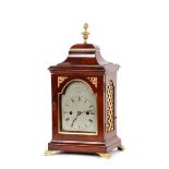 A George III mahogany cased bracket clock, by Hoskins Royal Exchange, London, the case surmounted by