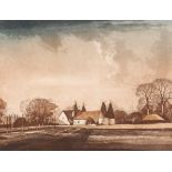 Roland Hilder, four pencil signed limited edition etchings and artists proofs depicting rural