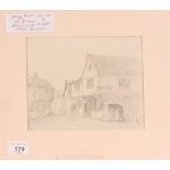 George Frost, study of Ipswich, pencil drawing ex Howard Day Collection