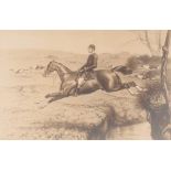 After Basil Nightingale 1864-1940, "Tom Firr on White Legs, 27 years Huntsman of The Quorn", White