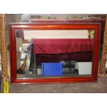 A 19th Century mahogany framed wall mirror, 74cm x 110cm