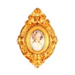 Manner of John Downman 1750-1824, miniature portrait studies of a lady and gentleman, pair of oval
