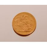 A George V gold Sovereign 1912