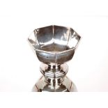 A small silver octagonal bowl by Walker & Hall, London 1912