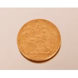 A Queen Victoria gold Sovereign 1892