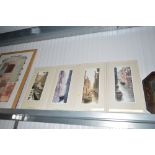 Four framed prints of Venice