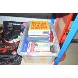 A box of various books