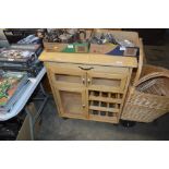 A beech kitchen trolley