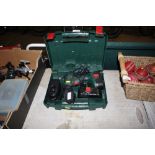 A Bosch cordless drill in fitted case