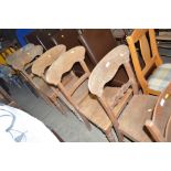 A set of five mahogany dining chairs