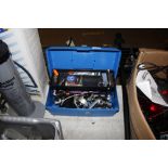 A fishing tackle box and contents