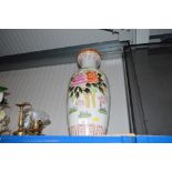 An oriental floral decorated vase AF