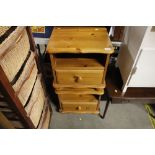 A pair of bedside tables fitted single drawer belo