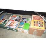 Four boxes of various books