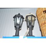 A pair of Micromark outdoor lights