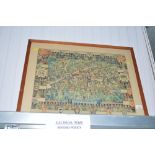 A framed map of Cambridge entitled "The Immense an