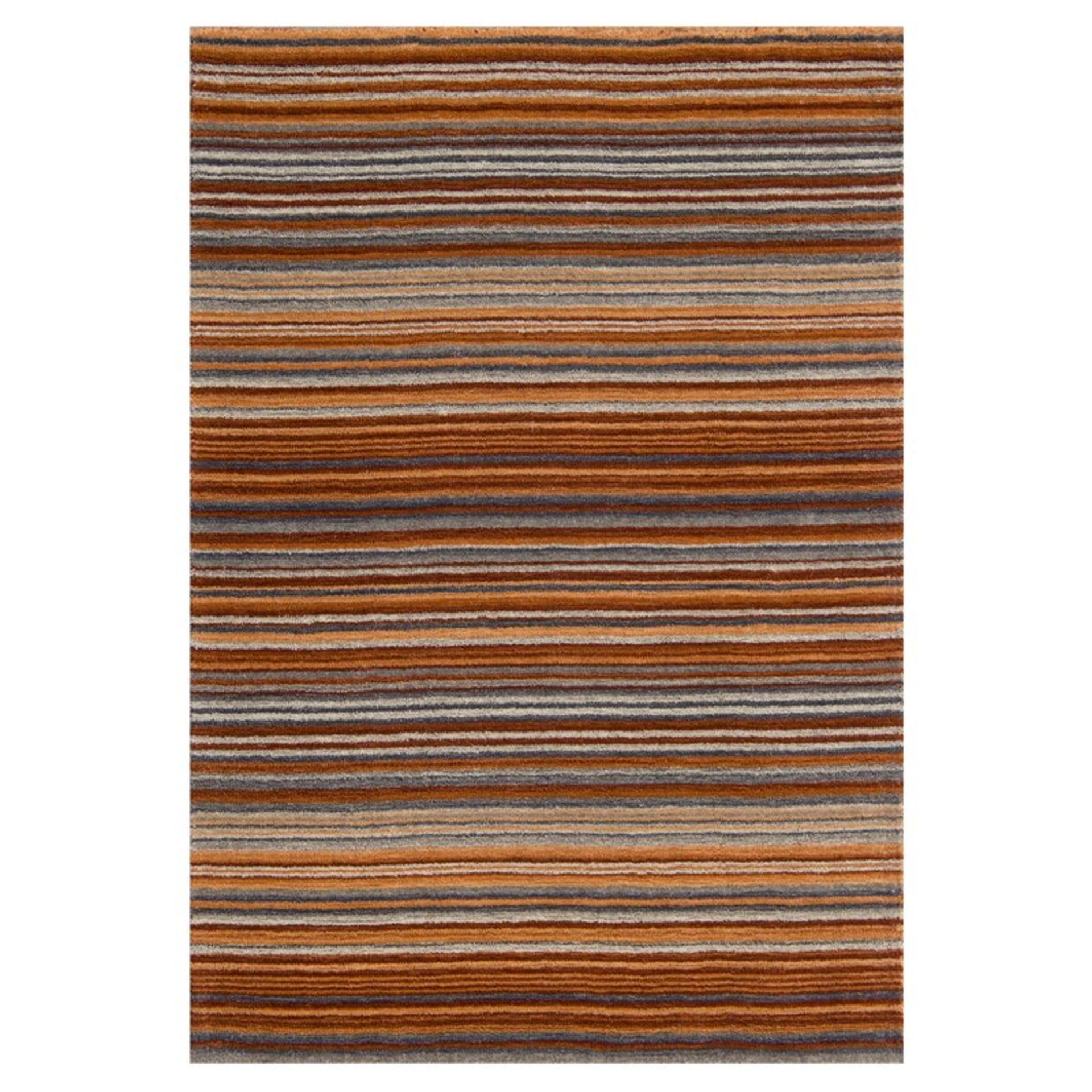 Nassar Hand-Woven Wool Orange Rug by Caracella