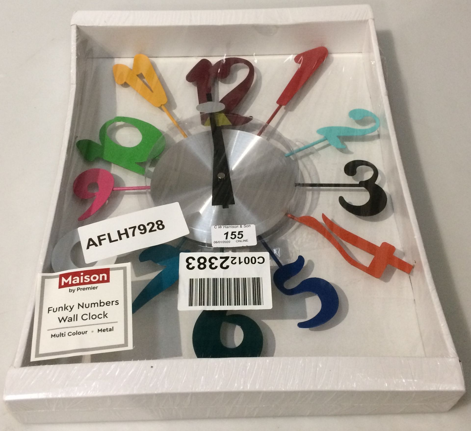 Funky Numbers Wall Clock by All Home - Image 2 of 2