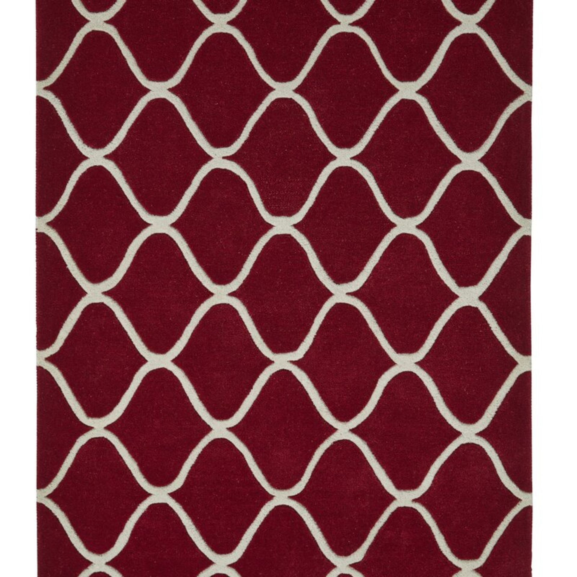Selma Hand-Woven Red Area Rug, - Image 2 of 3