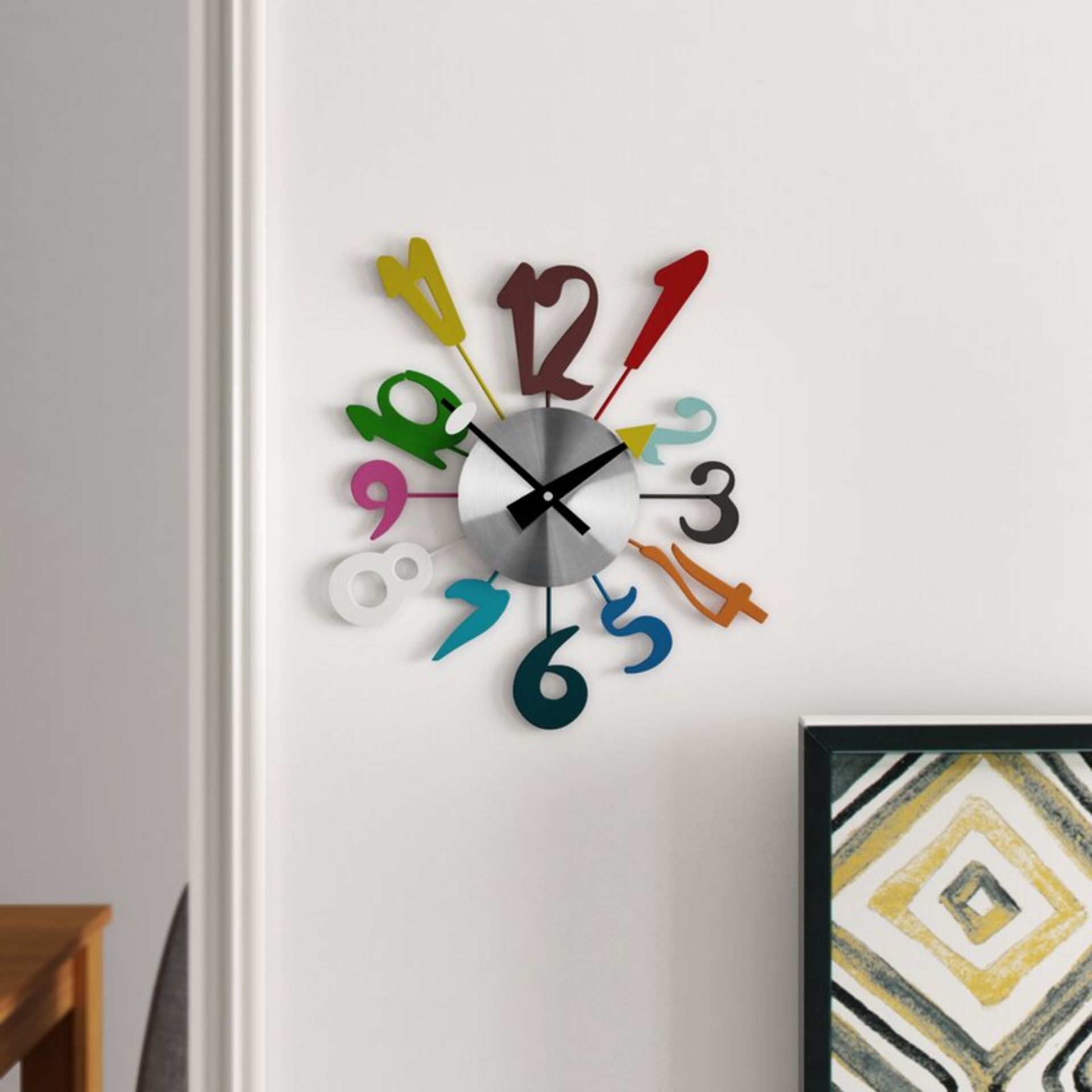 Funky Numbers Wall Clock by All Home