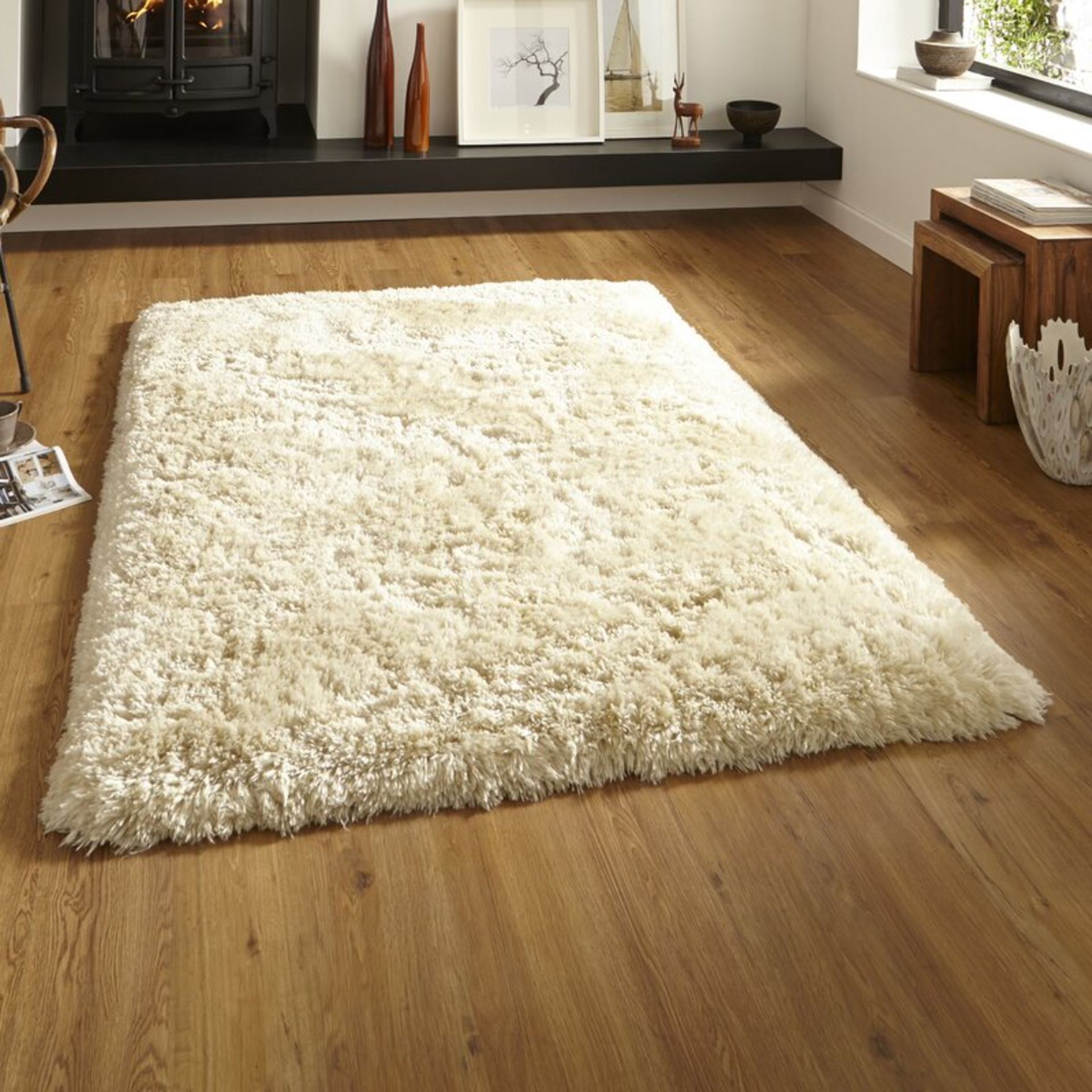 Polar Hand-Woven Rug in Cream,