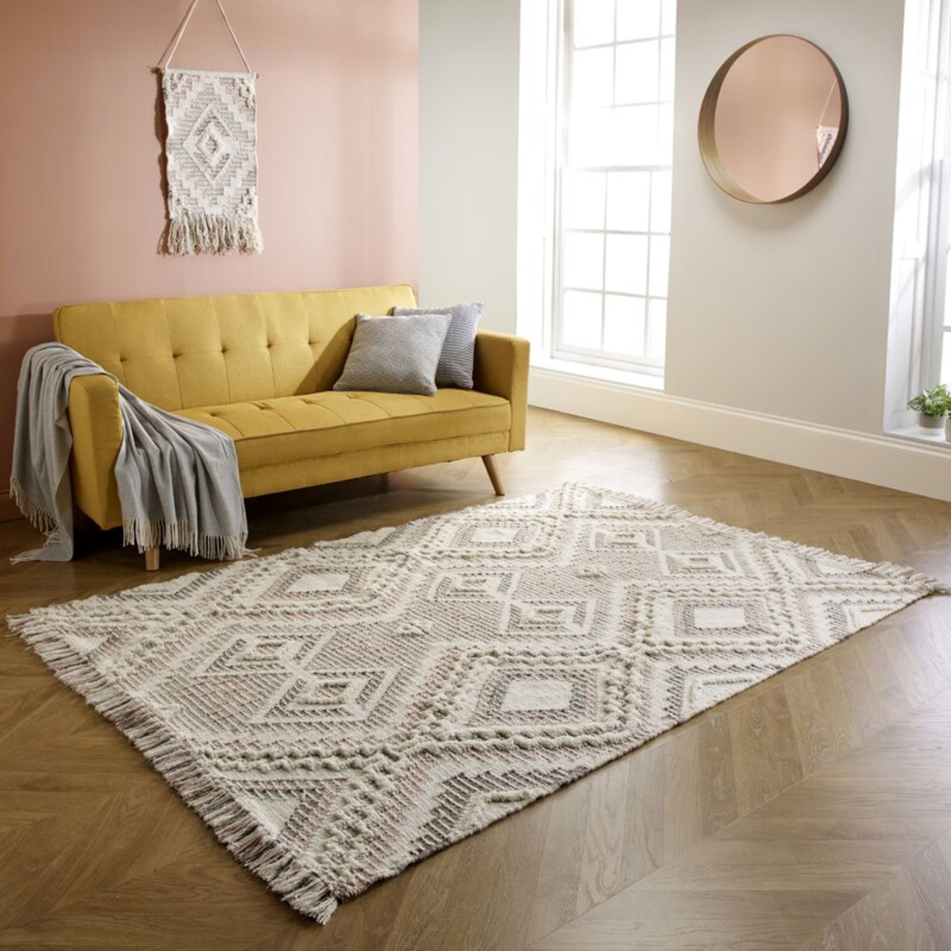 Boddie Handmade Kilim Cotton Beige Rug by Bloomsbury Market, - Image 2 of 3