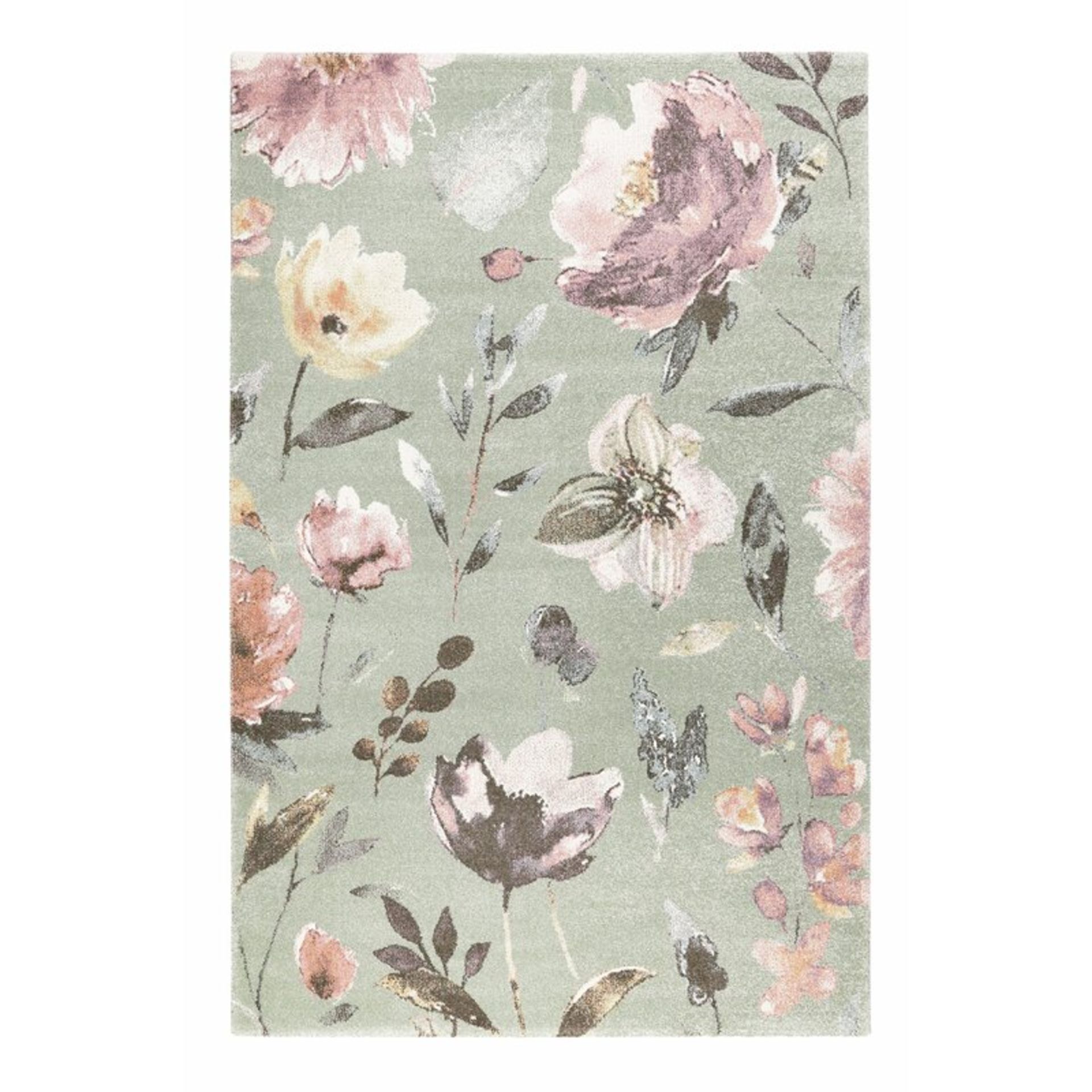 Fleur Mint Green Rug by Lily Manor