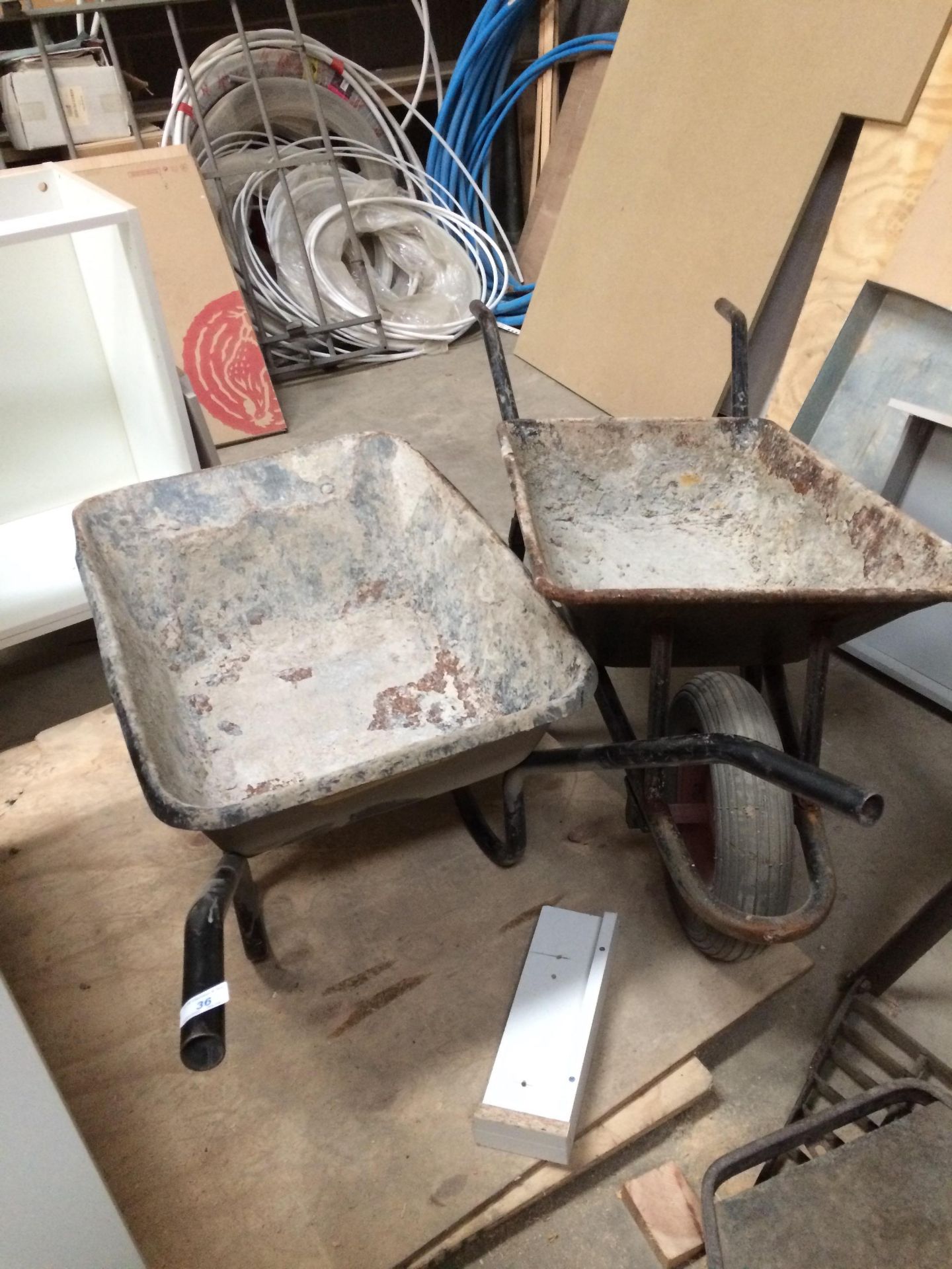 2 x assorted wheelbarrows (location Brad